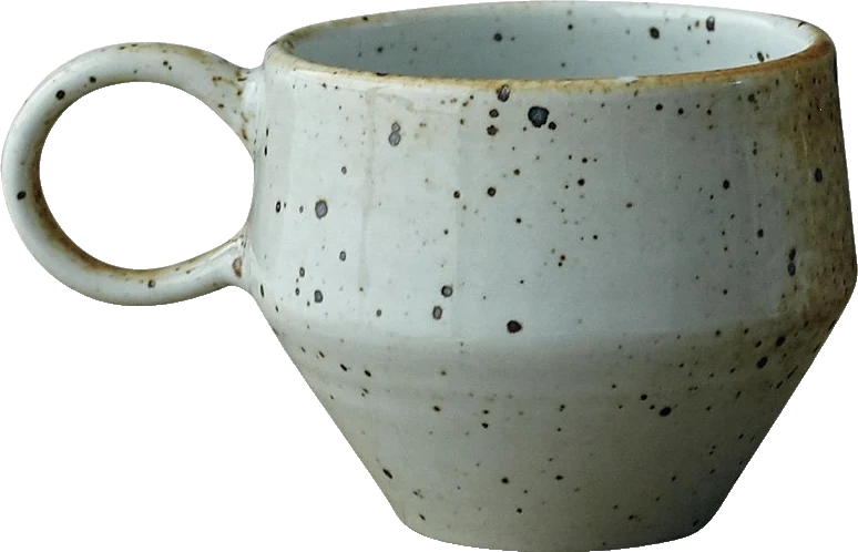 Speckled tea cup