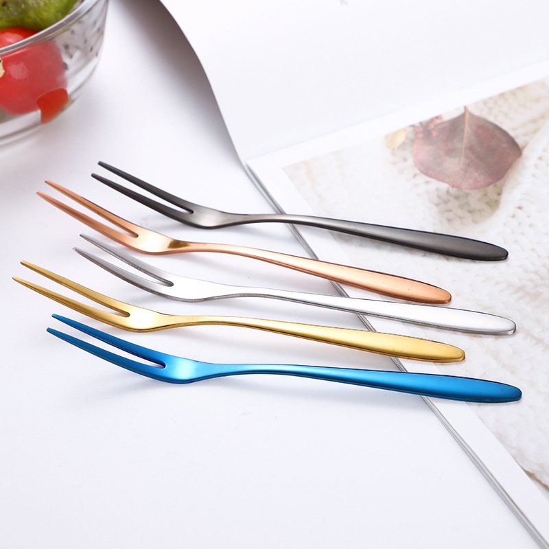 Two-tine fruit forks