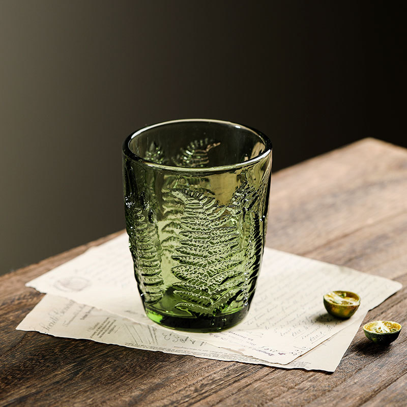 Fern glass tumbler