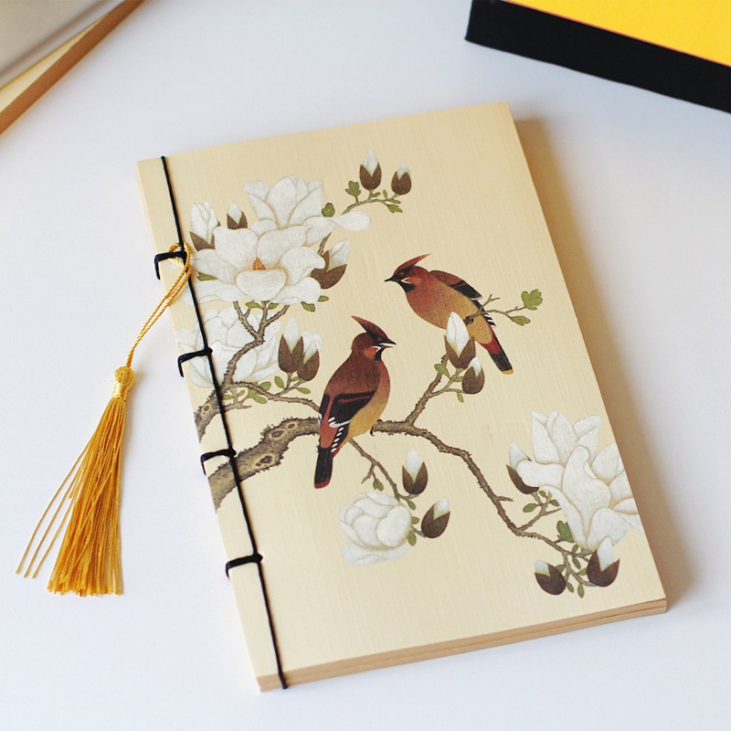 Stitched notebook, birds
