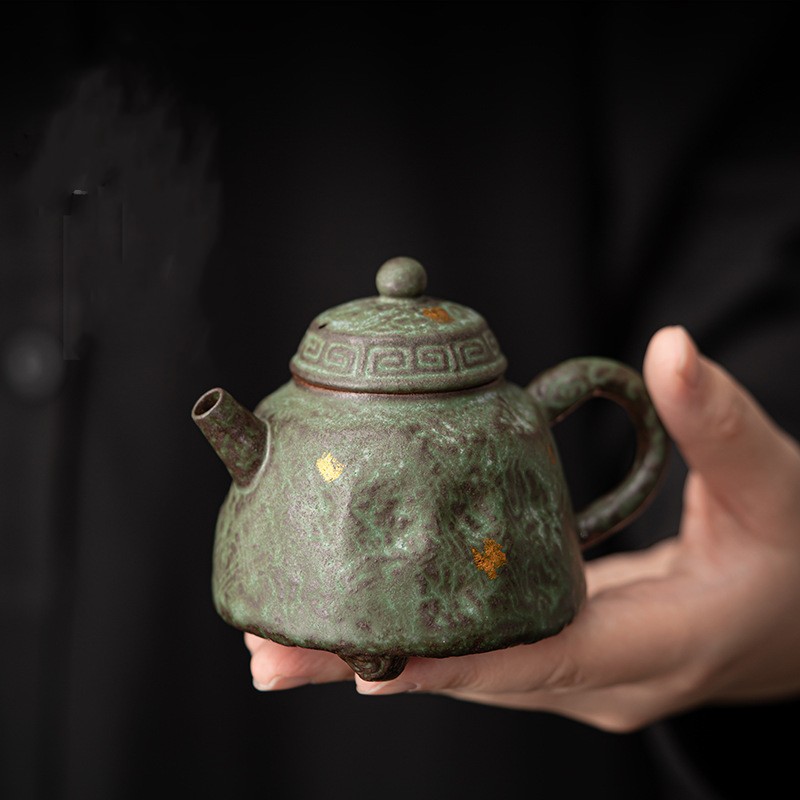 Teapot, moss green, photo 2