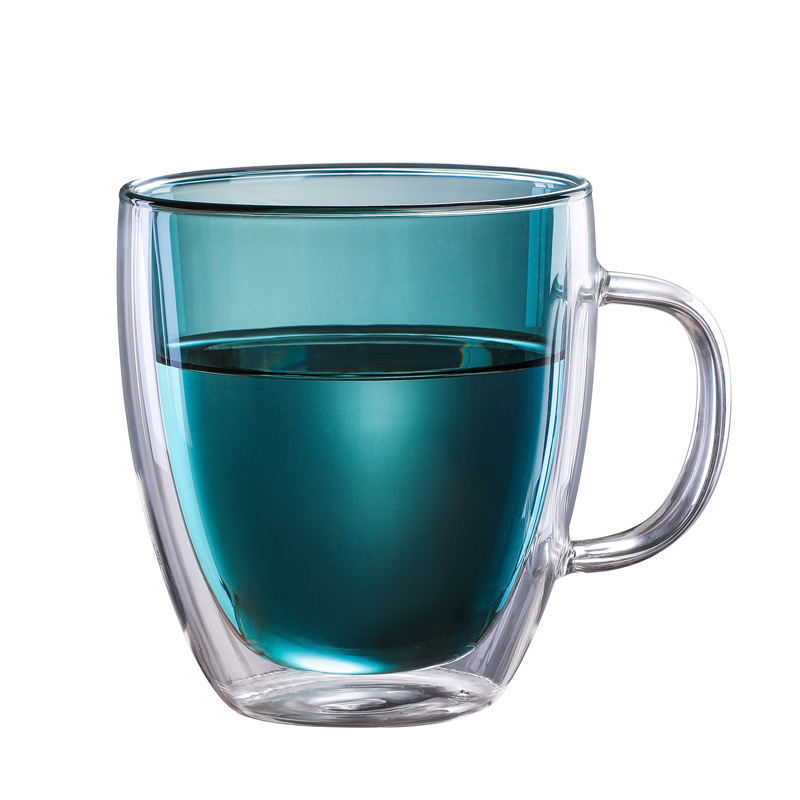 Double-wall glass mug