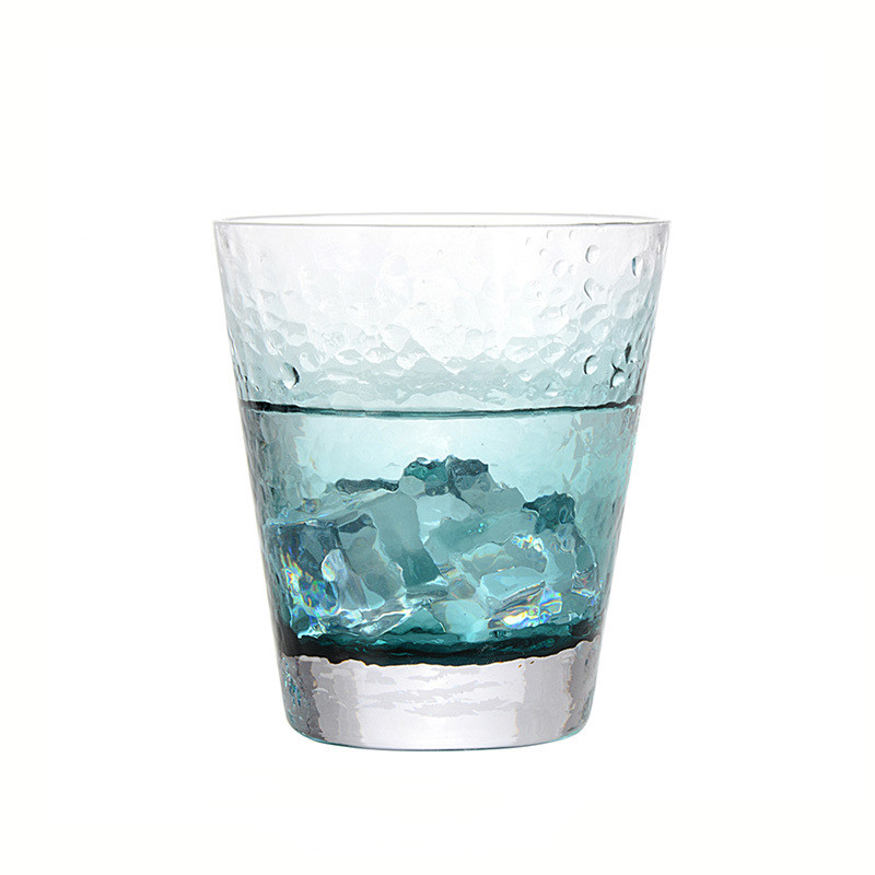 Hammered glass, ink blue