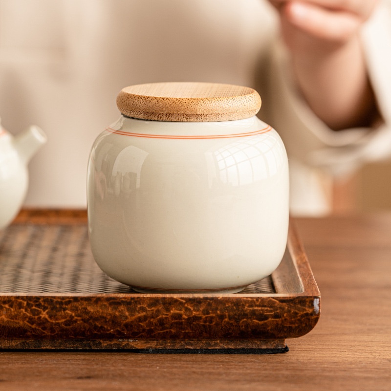 Tea caddy, bamboo lid, photo 3